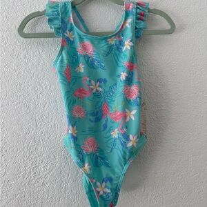 Tommy Bahama girls swimming suit flamingo floral Size 3